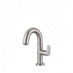 Μπαταρία Νιπτήρα Αναμεικτική Ορειχάλκινη Armando Vicario Slim Inox 500010-110 Inox με Περιστρεφόμενο Ρουξούνι και Βαλβίδα Κλικ-Κλακ